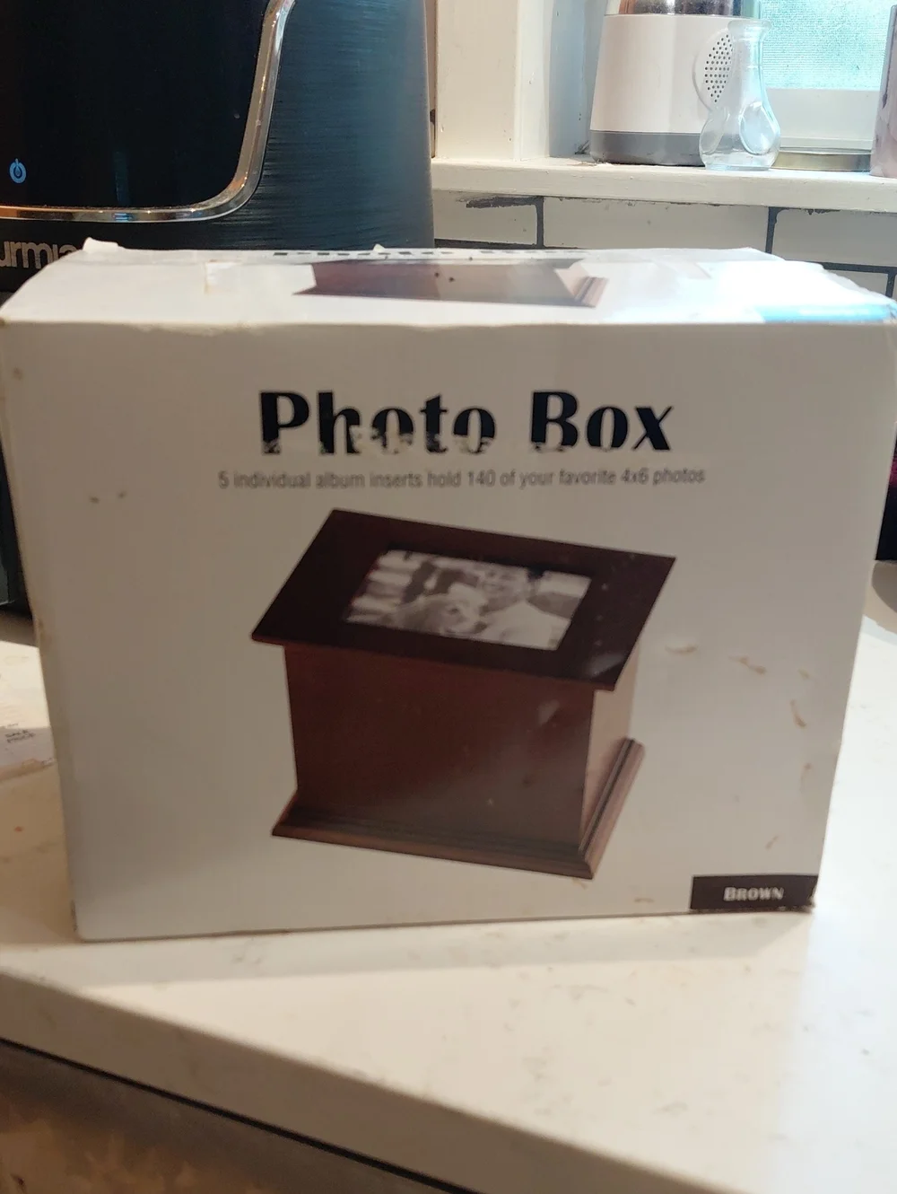 Photo Box Wooden Keepsake Storage - Brown